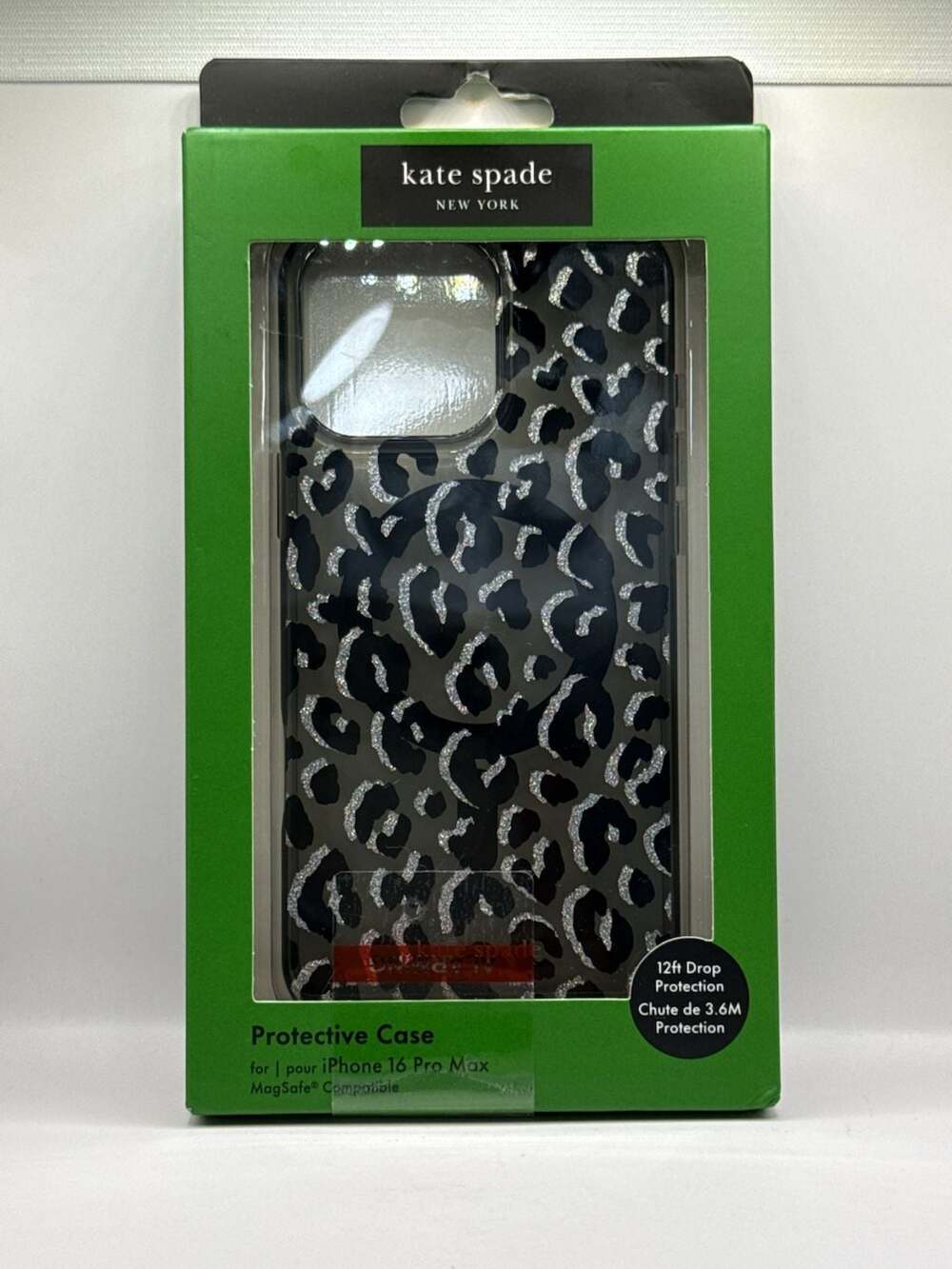 Kate Spade New York Protective Case with MagSafe for iPhone 16 Pro Max, Leopard